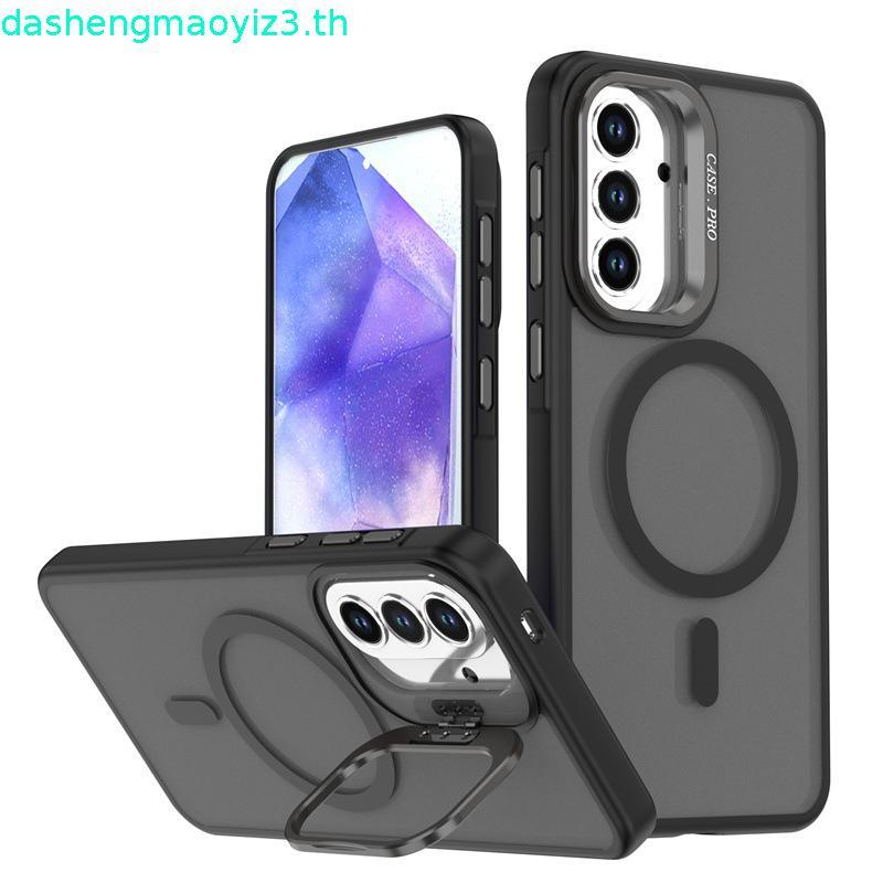เคส Samsung A56 A36 A26 A16 A06 5G 4G LTE กันกระแทก พร้อมขาตั้งเลนส์ผิวด้าน ลวดลายเพชรแม่เหล็ก วัสดุ