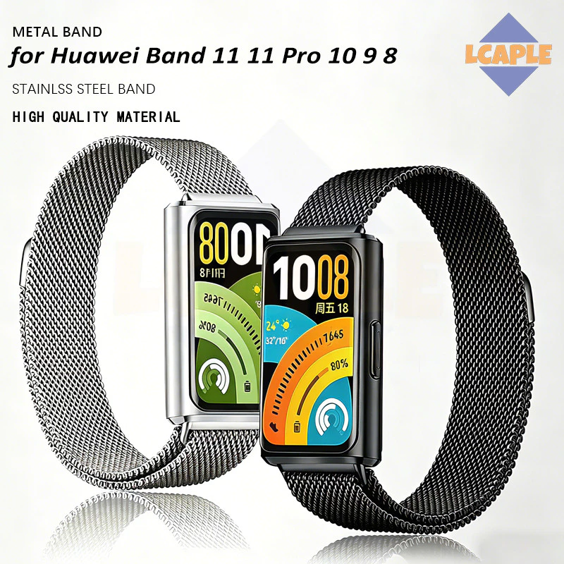 สายลูป Milanese สำหรับ for Huawei Band 11 / 11 Pro / Huawei Band 10 9 8 สายโลหะแม่เหล็กสแตนเลสสำหรับ for Huawei Band 11