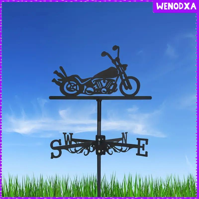 [Wenodxa] Metal Weather Vane, Motorcycle Weather Vane สําหรับ Barns, Shed, พื้นที่กลางแจ้ง, ฟาร์ม
