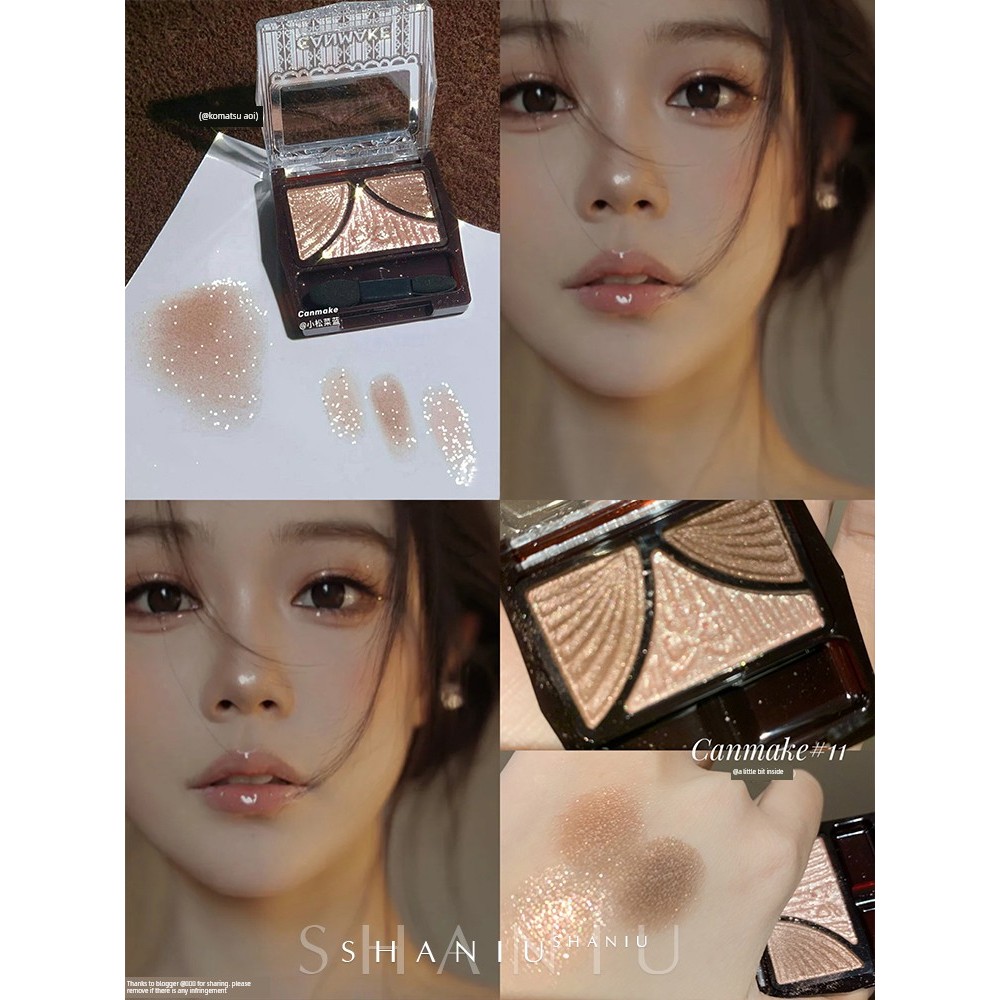 eyeshadow eyeshadow palette ญี่ปุ่นเบ็ดเตล็ดใสญี่ปุ่น CANMAKE Ida Cut Girl Bow 3 Tricolor Eyeshadow 