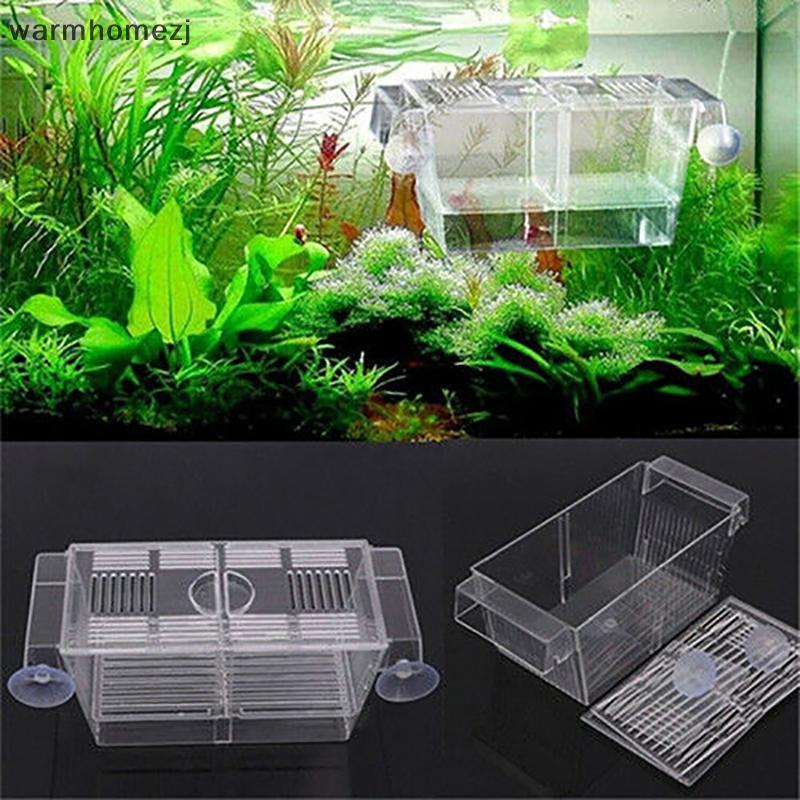 Warmhomezj Aquarium Fish Tank Guppy Double Breeding Breeder Rearing Trap Box Hatchery WAR