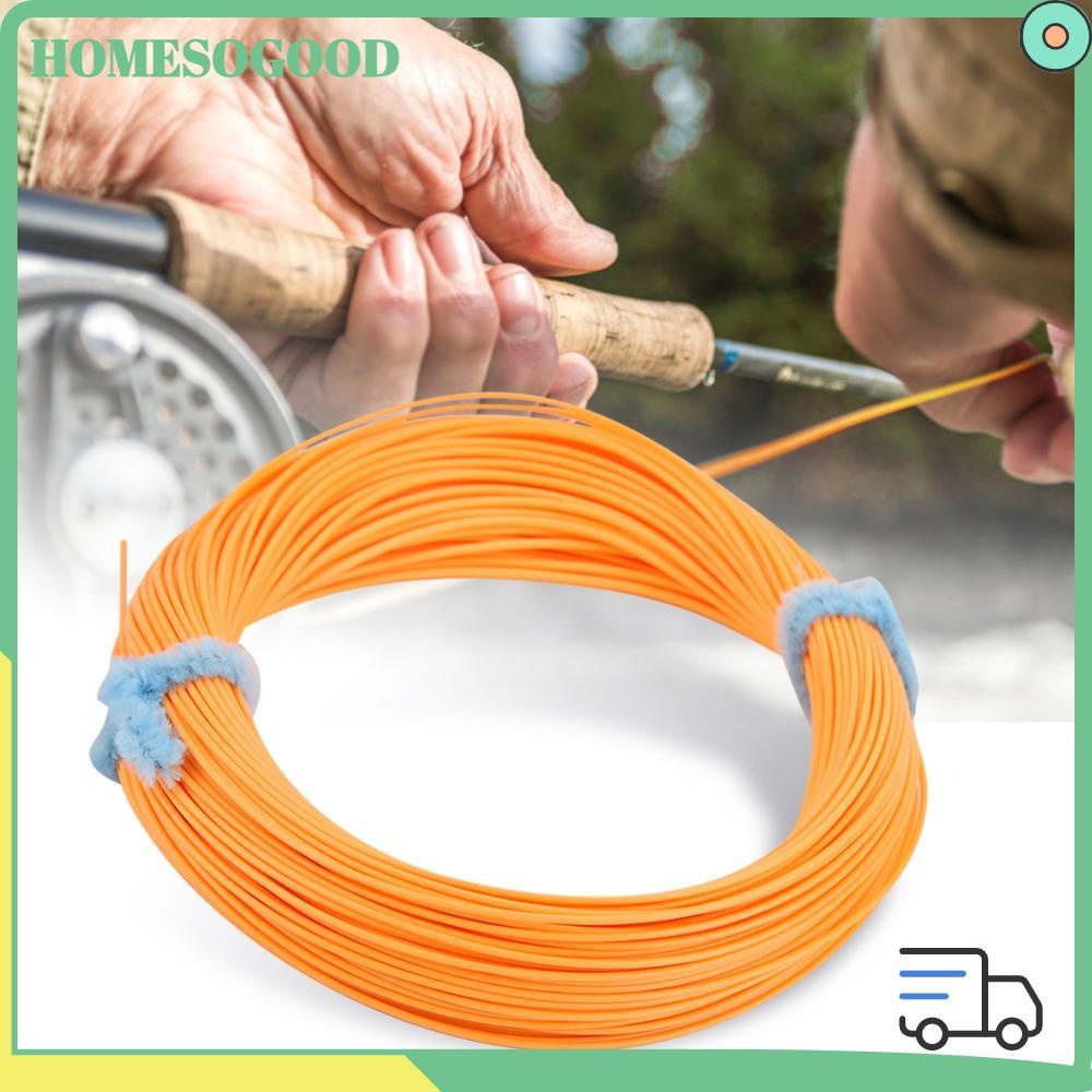 สายFly Line สำหรับตกปลาน้ำจืด ขนาด 100ฟุต ทำจากไนลอนแบบลอย สีหลากหลาย เกรด 3wt-8wt