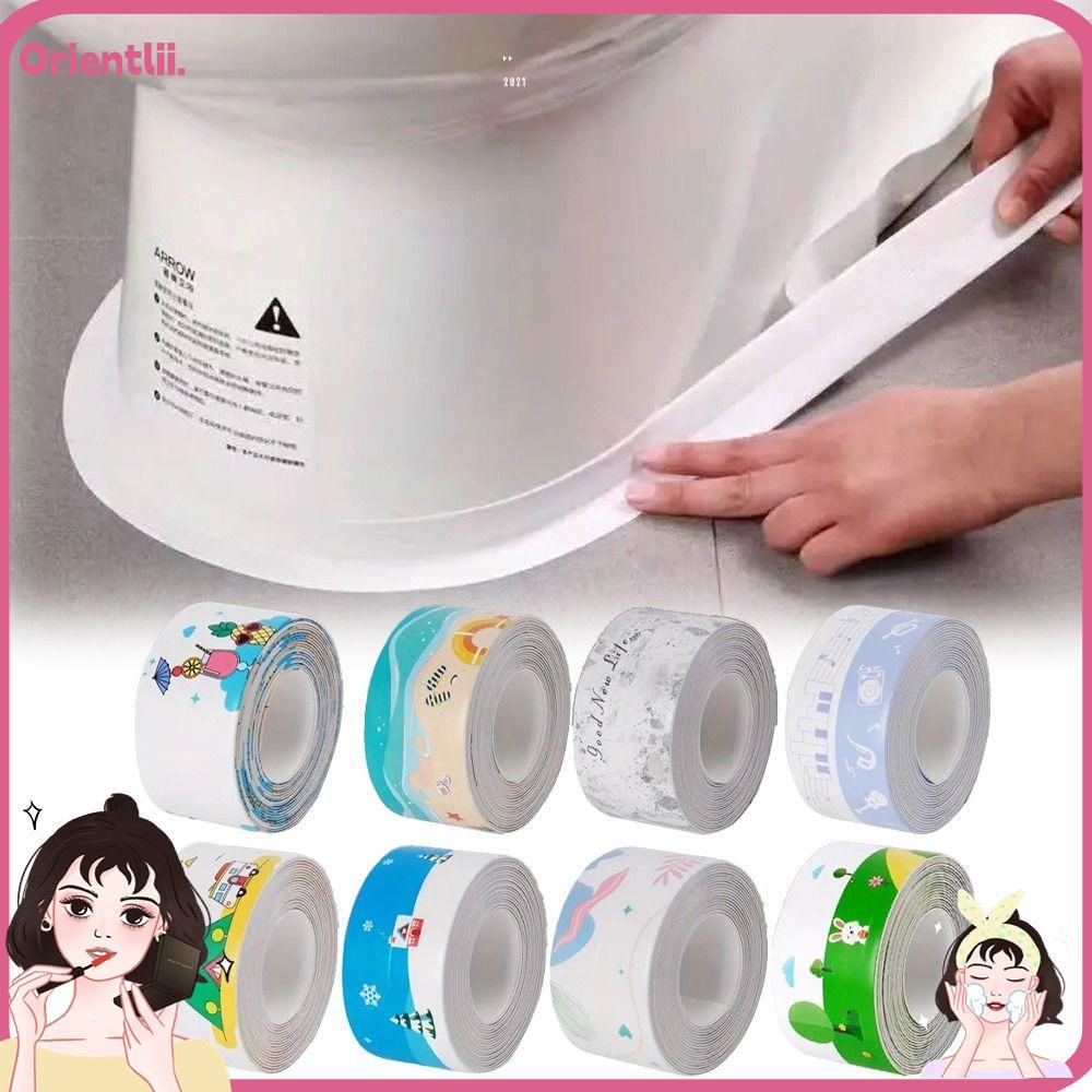 ORIENTTK กาวเทป, Anti-Mildew PVC ตะเข็บกาว, Professional 3.2 M/ม้วนกันน้ํา Self Adhesive Shower Tile