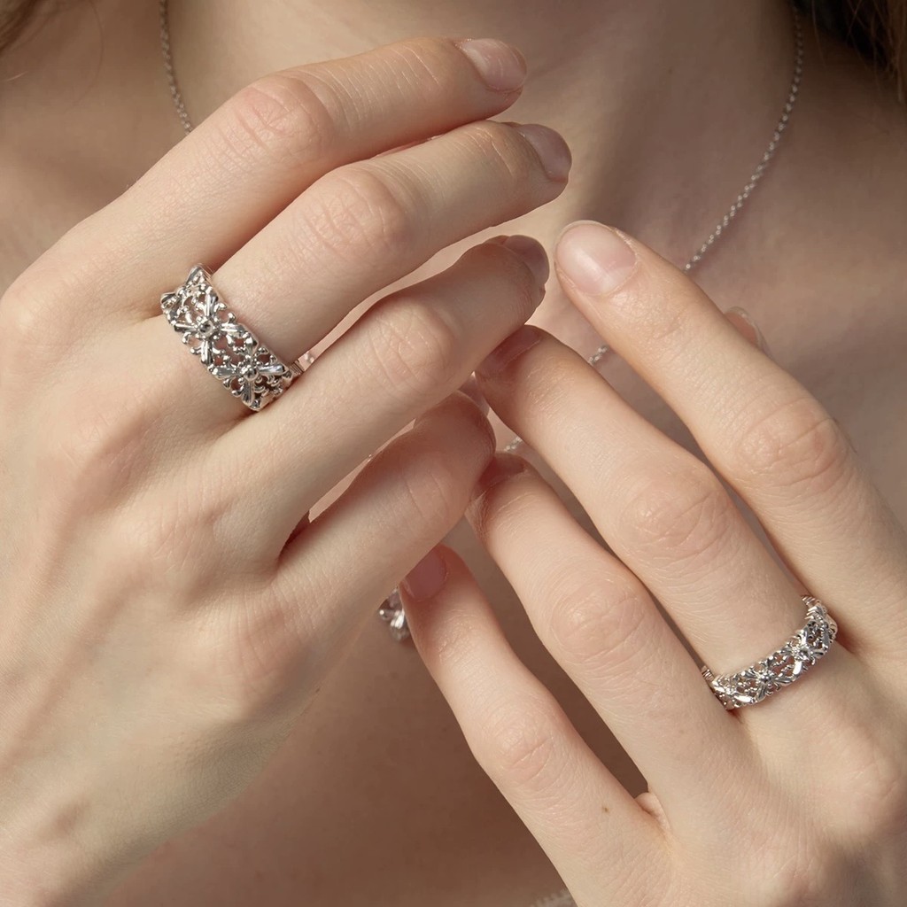 Iris Retro Fashion แหวนเงินคุณภาพดี เพื่อสาวสไตล์เรโทร