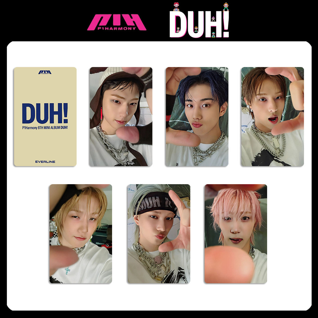 6pcs DUH! 8th Mini Album Lomo Cards MUSIC SW KTOWN4U KOREA FNC SHOP HELLOLIVE Photocards KEEHO THEO 
