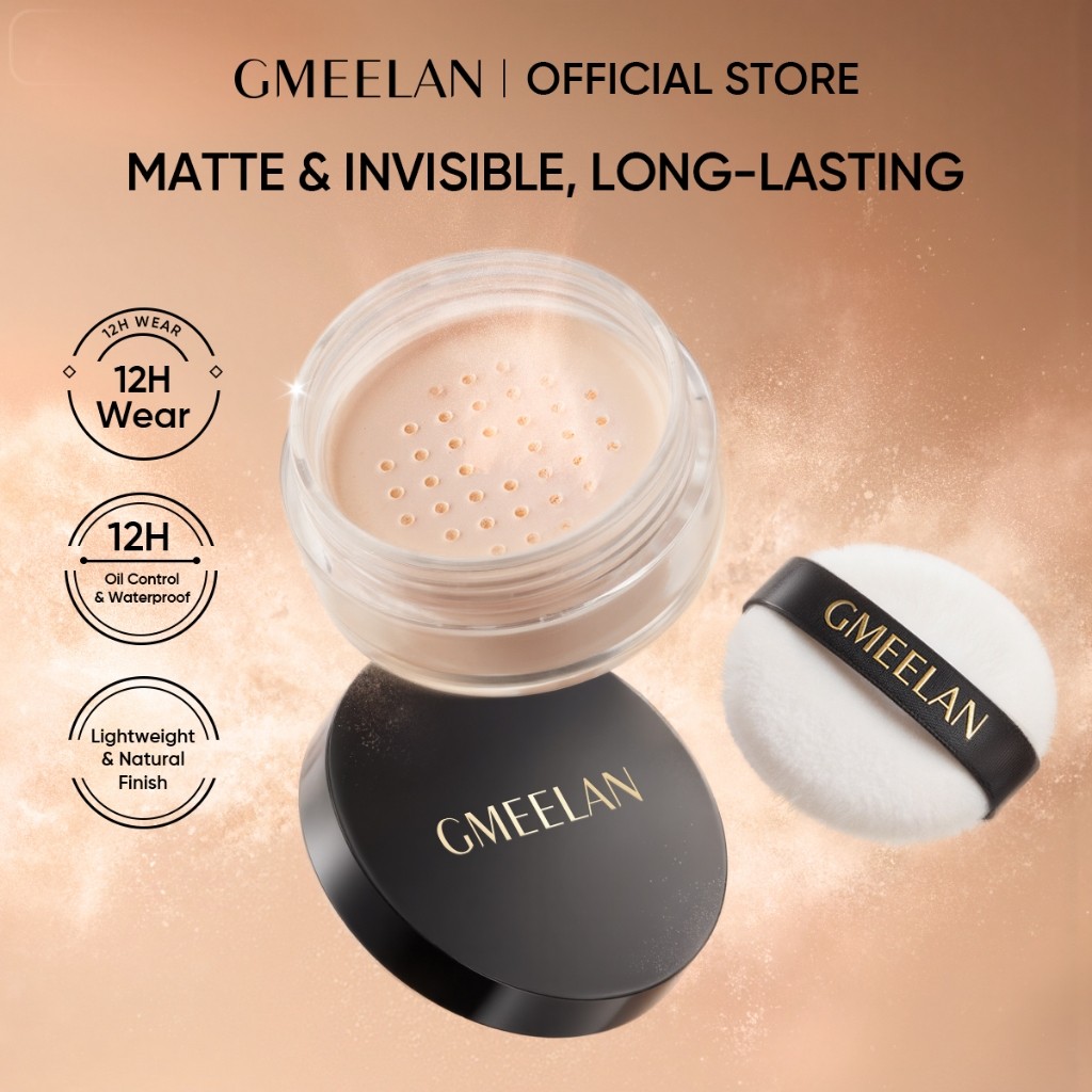 GMELAN Black Truffle Zinc Pca Antioxidant Compact Loose Powder Oil Control Perfect Setting Long-Lasting Makeup