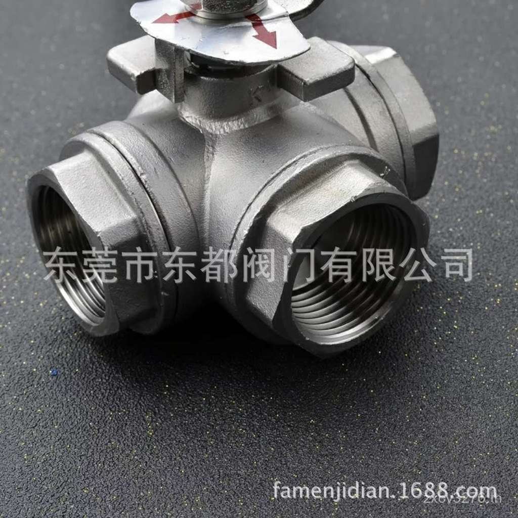 L บอลวาล์ว/304 บอลวาล์ว T-Type Tee อุณหภูมิสูง 1,000WOG บอลวาล์ว 4 จุดวาล์ว 316 สแตนเลส Tee JGE3