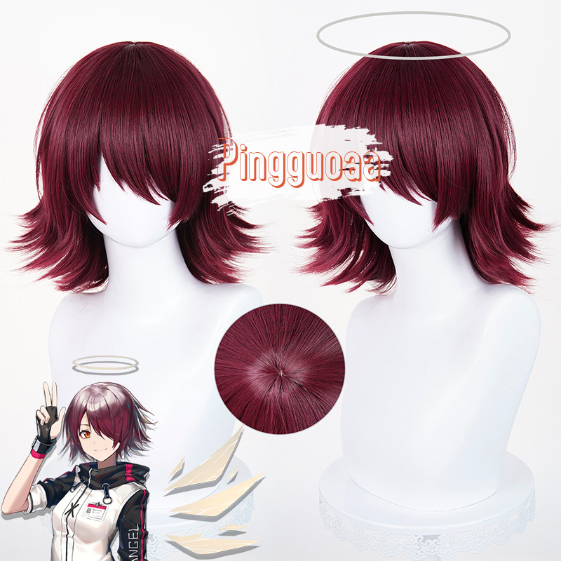 【Manmei】Arknights Exusiai Cosplay Wig 38cm Heat-Resistant Synthetic Hair