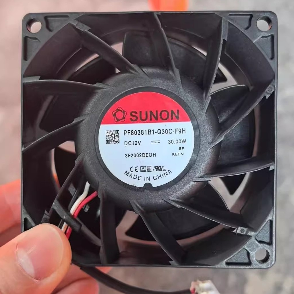 [พัดลมระบายความร้อน] Jianzhun PF80381B1-Q30C-F9H G9H 8cm 8038 12V 30W พัดลมรุนแรง 8cm 3 สาย