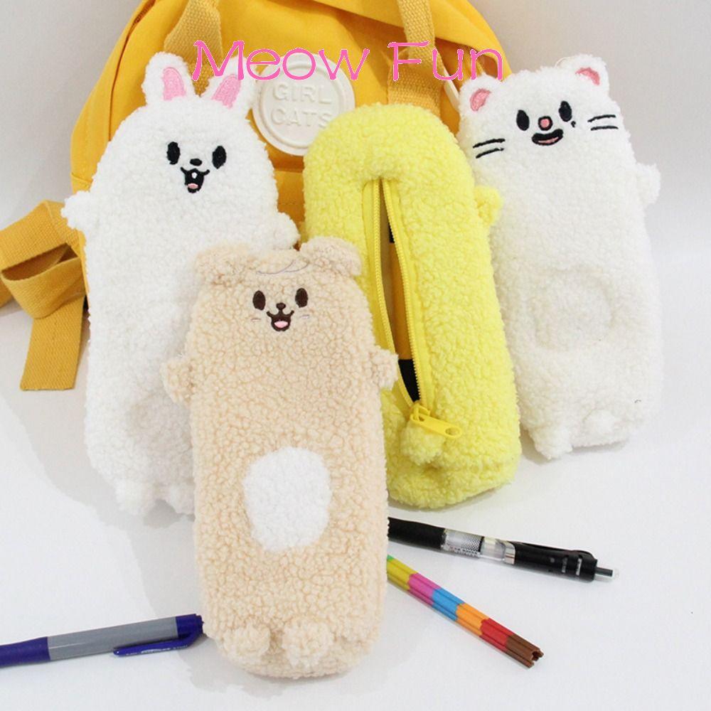ALONGOF Skzoo Plush Pencil , Skzoo Plush Material Pen Bag,คุณภาพสูงความจุขนาดใหญ่ออกแบบการ์ตูนตุ๊กตา