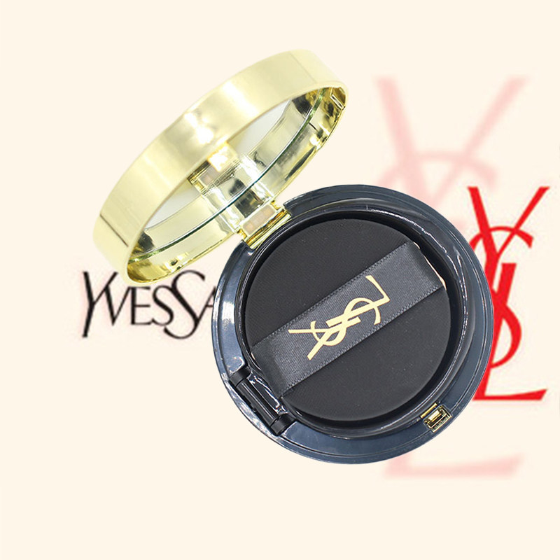 พัฟ YSl New Saint Laurent Cushion Puff Feather Golden Ribbon BBcc Cream Wet Dry Cushion Box