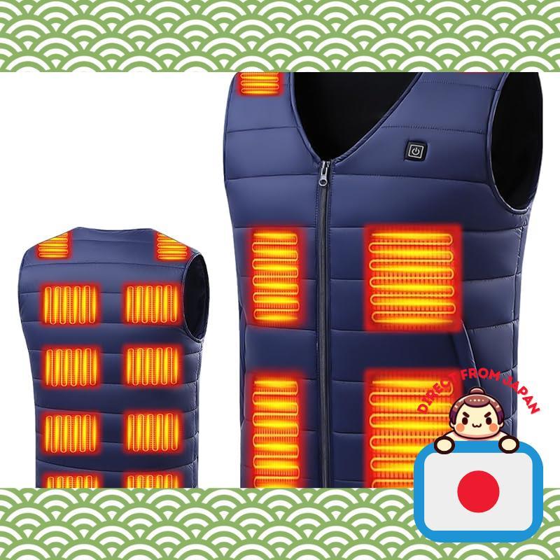 [BARGOHOY] Electric Heated Vest with 16 Heat Zones, USB Powered, 3-Level Temperature Control, Made w