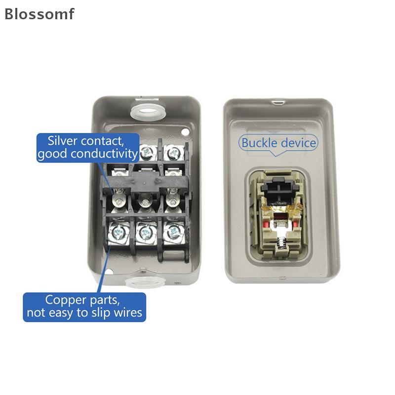 Blossomf Start ปุ่มสวิทช์ AC380V สามเฟส BS211B BS216B BS230B มอเตอร์ควบคุม Start Stop Switch ใหม่