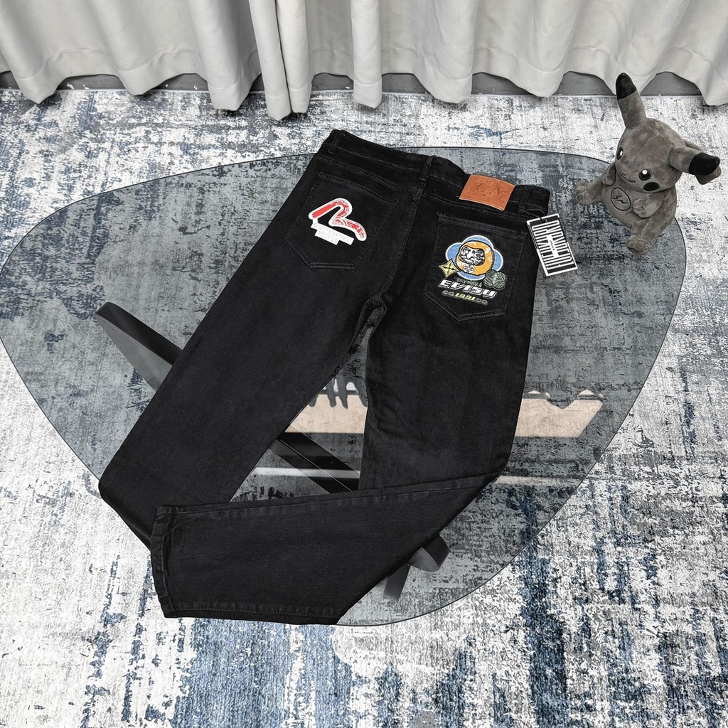 EVISU God of Fortune Patch สำหรับกางเกงยีนส์ อุตสาหกรรมหนัก