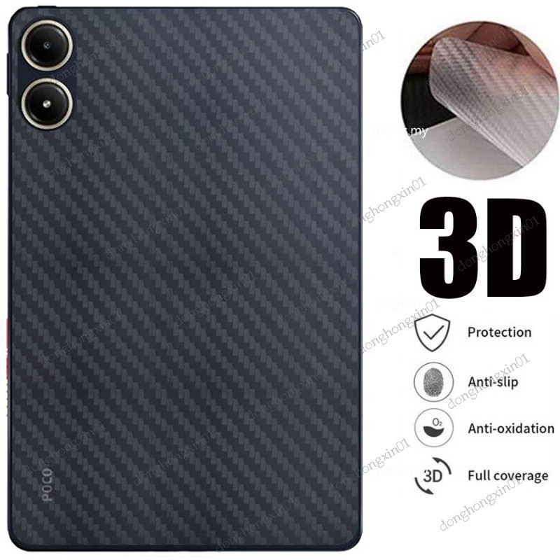 สําหรับ Xiaomi Poco Pad M1 12.1 นิ้ว 2025 Mi Pad 7 8 Pro 11.2 6S Pro 5/6 Pro 11 โปร่งใสป้องกันฟิล์ม Anti-scratch Ultra-thin Matte กลับฟิล์มคาร์บอนไฟเบอร์สําหรับ Redmi Pad2 Pro 12 1