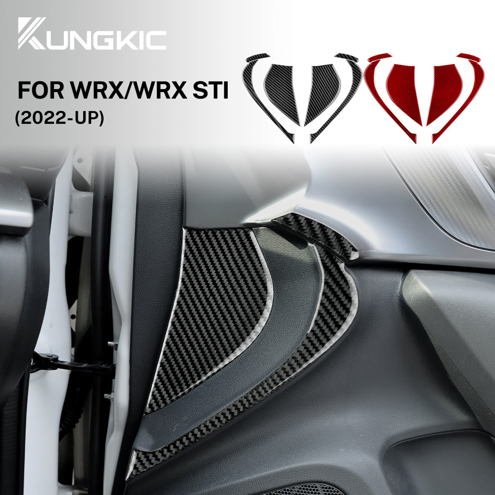 KUNGKIC สําหรับ Subaru WRX STI 2022-2025 ประตูด้านใน Impact Pad คาร์บอนไฟเบอร์การปรับเปลี่ยนอุปกรณ์ต