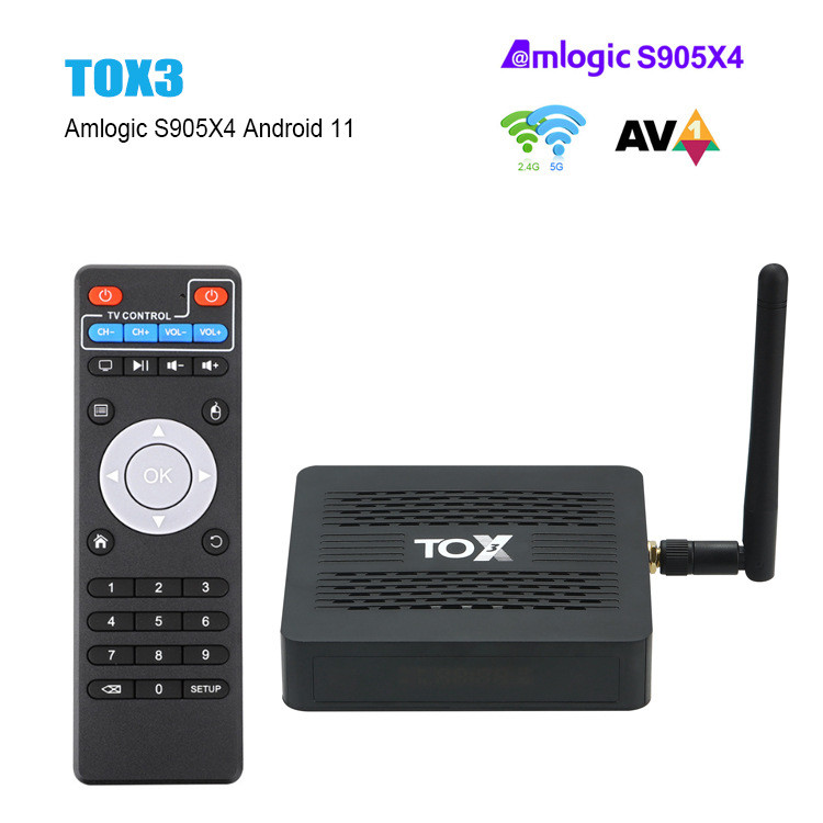 TOX3 tv Top box S905X4 Android 11 Network Player Dual Band wifi พร้อมกล่องทีวีบลูทูธ