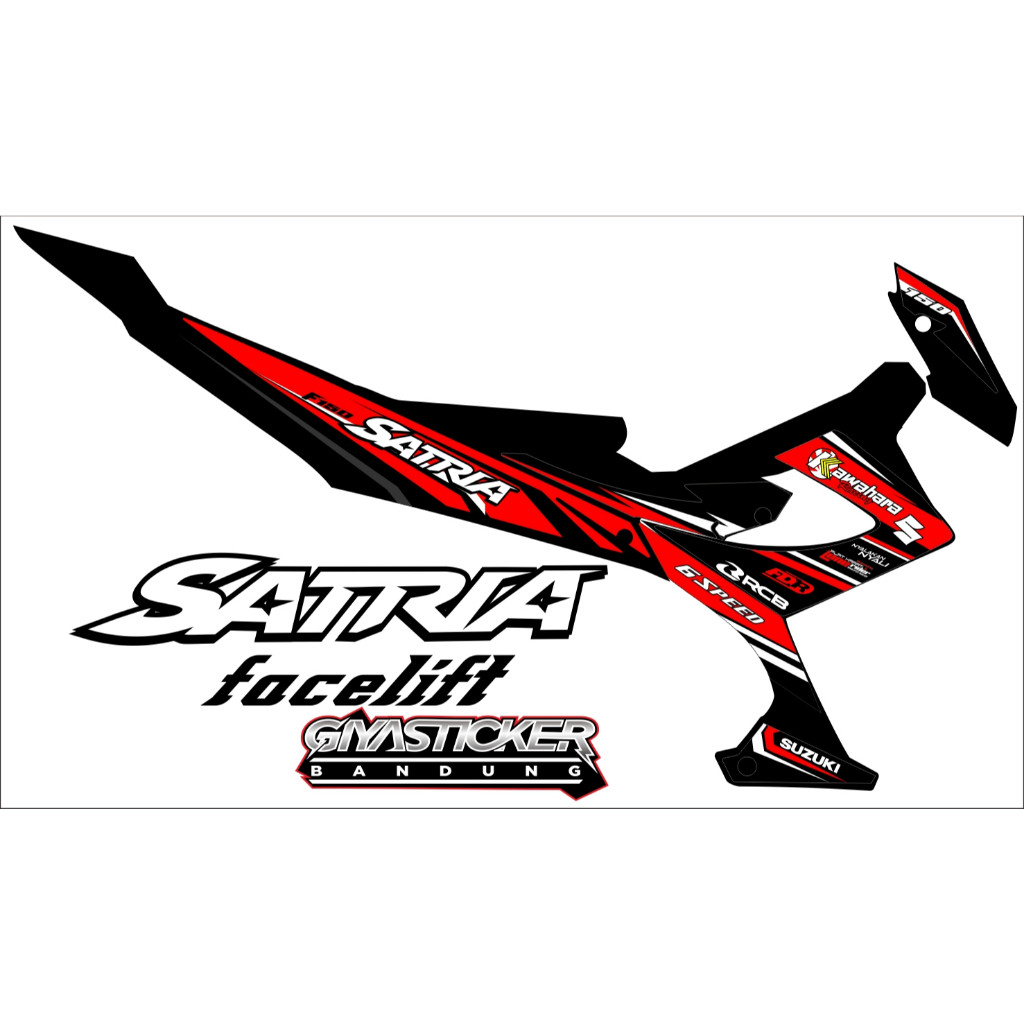 SATRIA FU 150 SUZUKI STRIPING สติ๊กเกอร์, SATRIA FU BARONG/FACELIFT/FI GRAPHIC COSTUME VARIATIONS