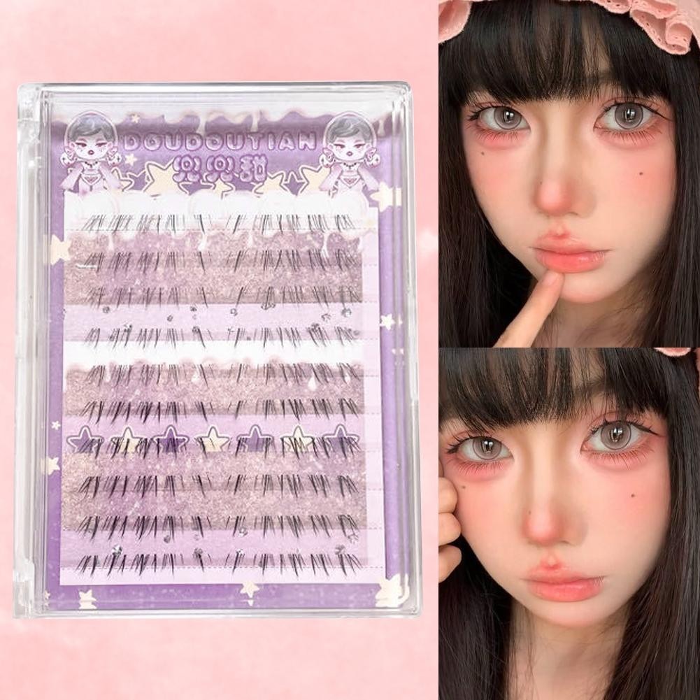 Doudoutian ขนตาล่างต่อขนตาขนตาปลอมธรรมชาติ I6d3