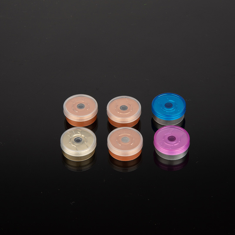 Xilin ขวดหมวกอลูมิเนียมซิลิโคนพลาสติกโปร่งใส Stopper Glossy แบนช่องปาก Liquid Xilin ขวดยาขวดหมวก Fli