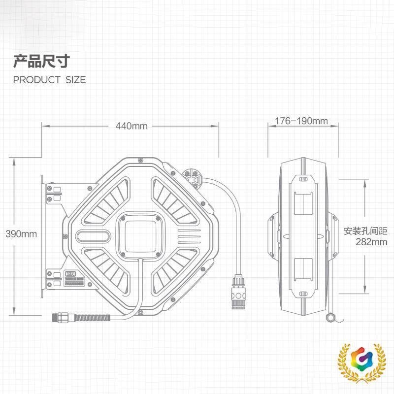 Dayou Series Beauty 〃 รวมอุปกรณ์ท่อล้างรถ Air Drum Boom Double Pipe แรงดันสูง NK กลองน้ําแบบพับเก็บไ
