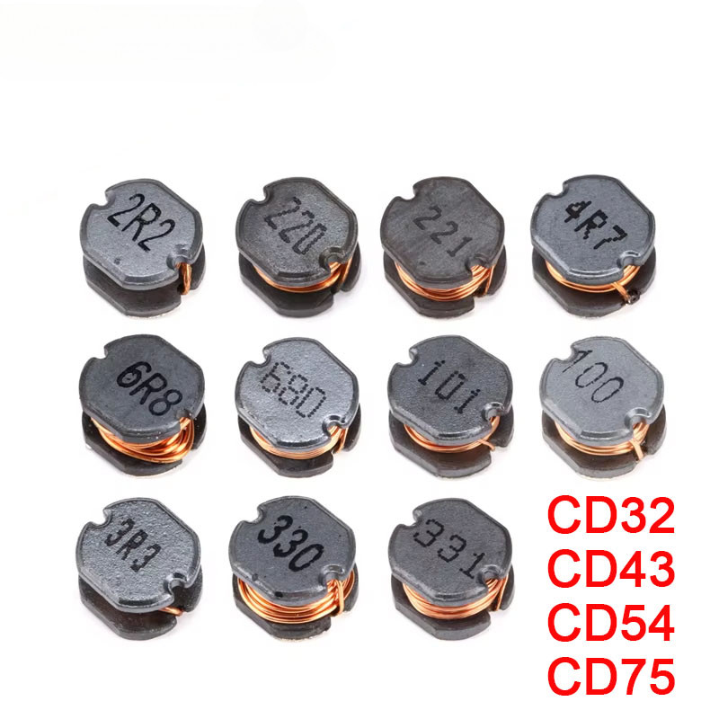 50 ชิ้น/ล็อต SMD Power Inductor CD32 CD43 CD54 CD75 10uH 22uH 33uH 47uH 100uH 470uH 100 220 330 470 