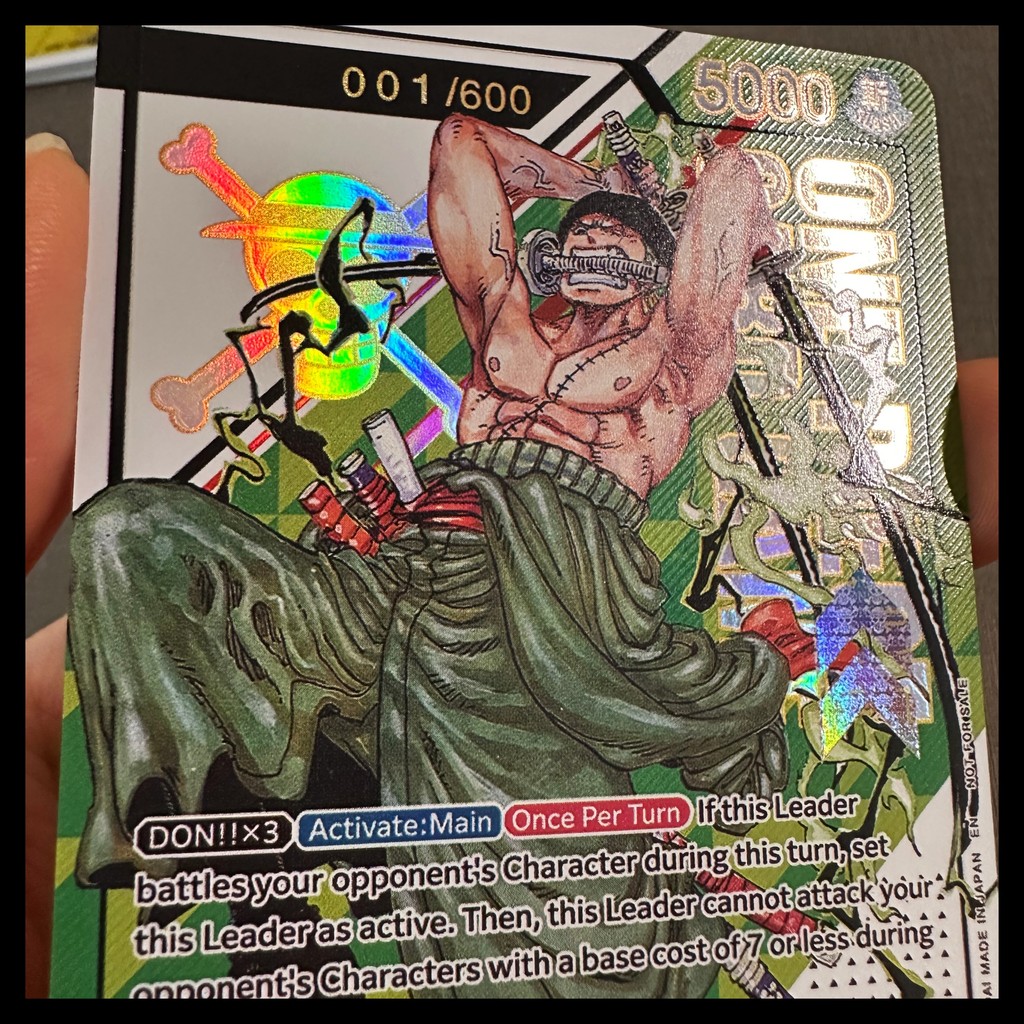 ของที่ระลึกเรือธง OPCG OP12-020 Roronoa Zoro DIY การ์ดคอลเลกชันเวอร์ชันภาษาอังกฤษชิ้นเดียว - รูปที่ 2
