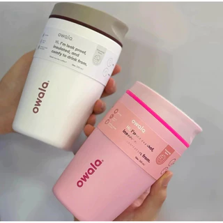 Owala SmoothSip Slider 20oz & 12oz แก้วกาแฟสแตนเลสหุ้มฉนวนสุญญากาศ, ถ้วยเดินทางในสํานักงาน