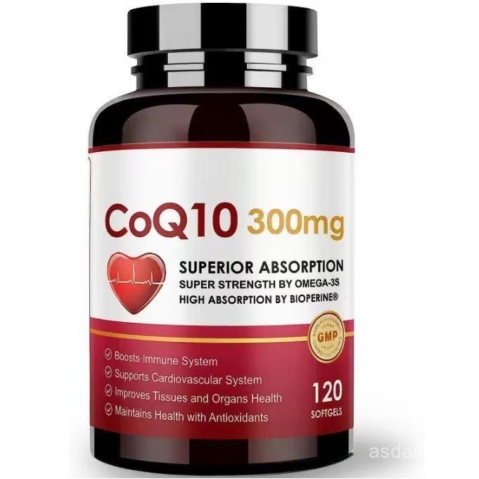 ZEBORA CoQ10-300mg-Softgels with PQQ, BioPerine & Omega-3, 120 Servings Coenzyme Q10 (Ubiquinone) Su