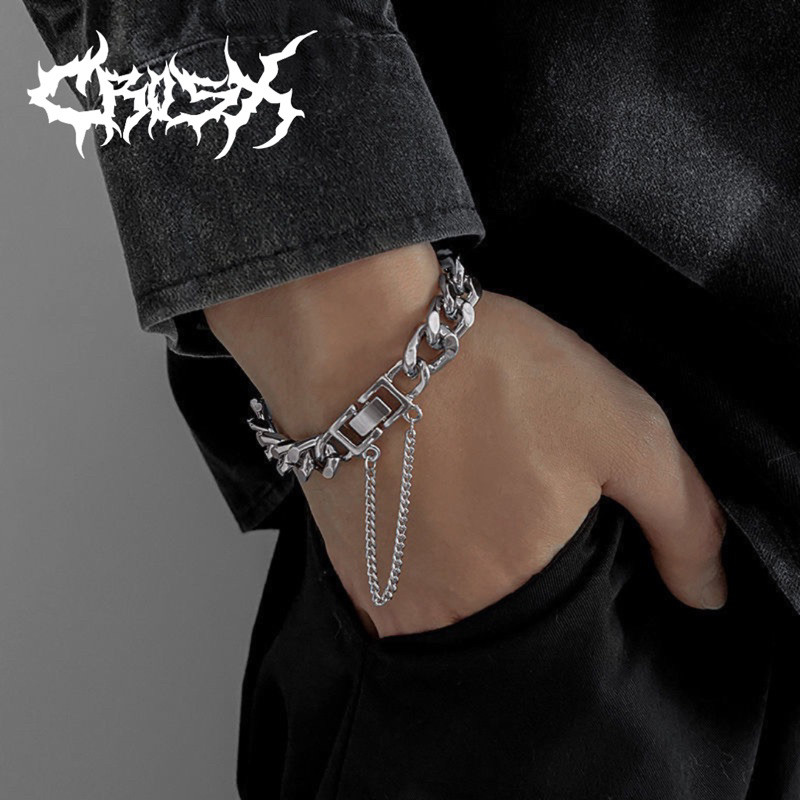 LIGOS BRACELET / SILVER CHAIN BRACELET / CHAIN BRACELET TITANIUM BRACELET / STAINLESS STEEL BRACELET