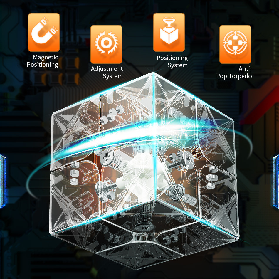 MoYu RS2M Evolution 2X2 Magnetic Magic Cube 2X2 ความเร็วรูบิกระดับมืออาชีพ ​​เกม Rubix ของเล่นเด็ก C