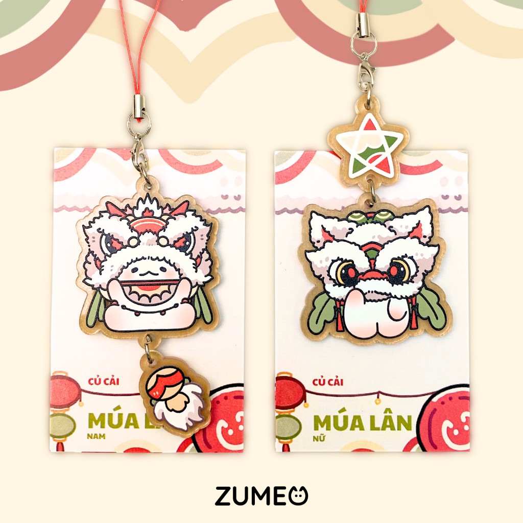[ZUMEO] MID-AUTUMN Radish KEYCHAIN - KEYCHAIN - Radish PHONECHAIN
