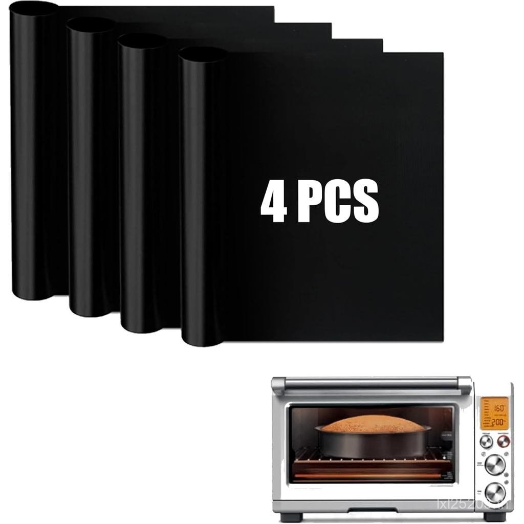 Air Fryer Oven Liners Compatible with Breville Smart Oven Air Fryer Pro BOV845BSS, 4 PCS Non-Stick O