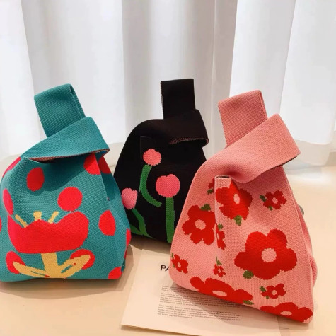 กระเป๋าถือ ผ้าถัก หลากหลายรูปแบบ พกพาสะดวก เหมาะสำหรับการเดินทาง ลำลอง มีสไตล์ให้เลือกหลากหลาย - รูปที่ 5