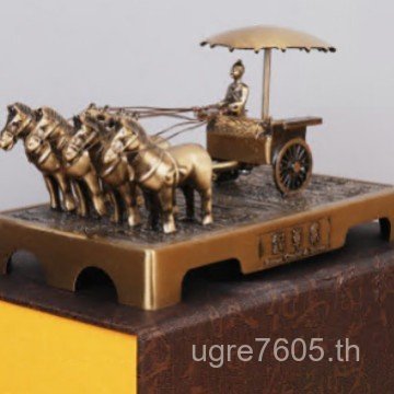 การท่องเที่ยวทองแดงรถม้าแนะนําเครื่องประดับ Xian ของขวัญที่โดดเด่น Terracotta Warriors 5ZW ฟรีต่างปร