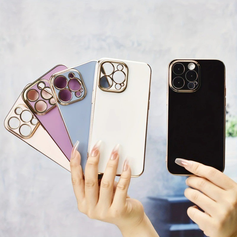 หรูหราสีทึบเคสโทรศัพท์ไฟฟ้าสําหรับOPPO A77 A78 A79 A94 A95 A96 A97 A77s A2 F19 F21s K10 F21 Pro Plus