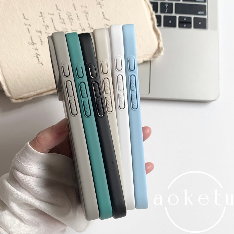 เหมาะสําหรับ ไอโฟน 17 โปรแม็กซ์ เคสโทรศัพท์เคลือบแม่เหล็กที่มีวงกลมละเอียดนุ่มและเรียบแอปเปิ้ล 16/15/14/13 ผิวรู้สึกบางเฉียบป้องกันการตกเคสพีซีสี - รูปที่ 7