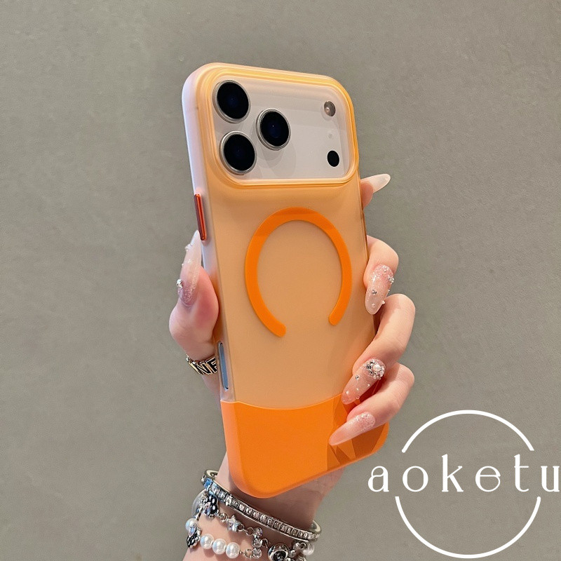 การปิดกั้นสีประกบ2-ใน-1ฝ้าแอปเปิ้ล17โปรแม็กซ์เคสโทรศัพท์แม่เหล็กดูดไอโฟน16ผิวรู้สึกป้องกันลายนิ้วมือ15กึ่งโปร่งใส14รวมทุกอย่างพีซีฮาร์ดฝา