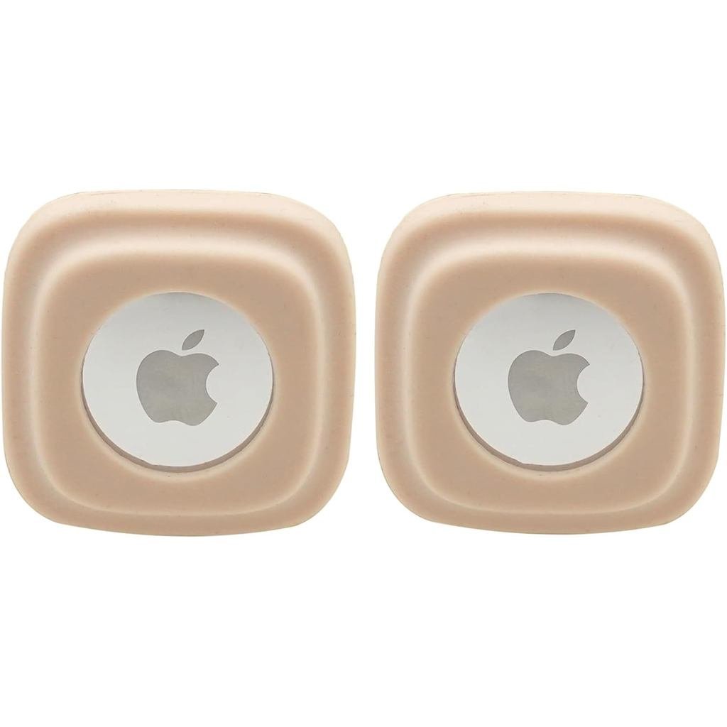 Apple Tag Dog Collar Holder (2 Apricot) for Tag Pet Collar Secure & Comfortable for Apple Tag, Durab