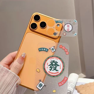 การ์ตูนน่ารักเลนส์ป้องกัน & Sparkle Back Film Kit สําหรับ iPhone 17 Pro/17 Pro Max Ultra Thin Color Film Set