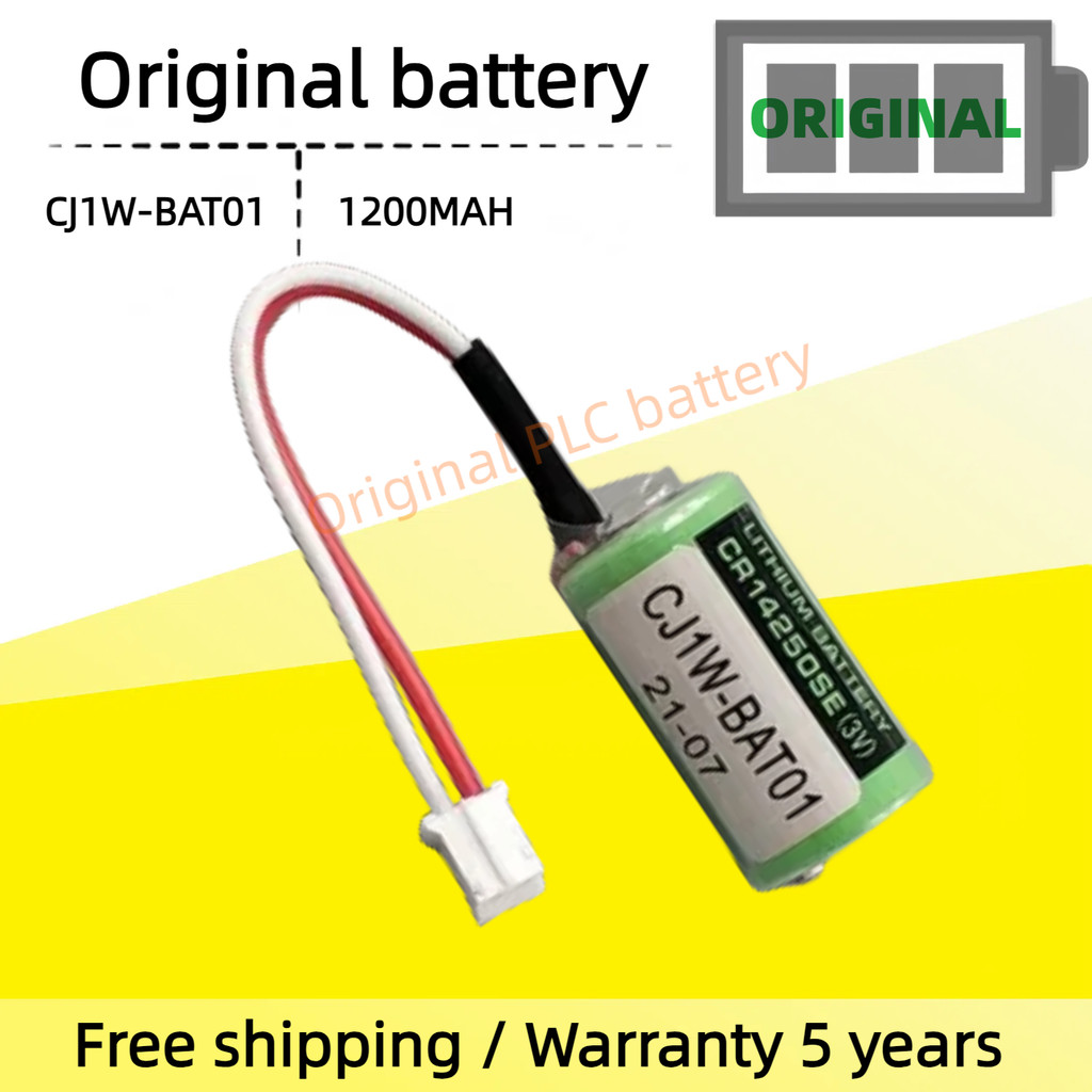Original OMRON CJ1W-BAT01 CP1W CR14250SE-R 3V PLC CP2W แบตเตอรี่ลิเธียม
