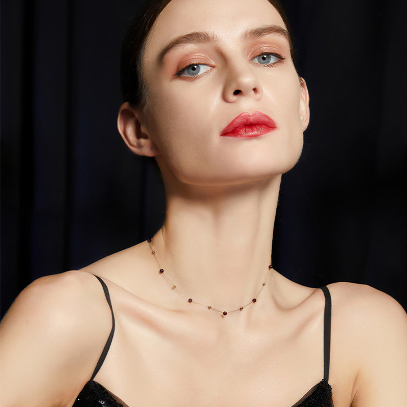 สร้อยคอคลาวิกเคิล ทำจากเหล็กไทเทเนียมและสแตนเลส สไตล์เรโทร สวยงามหรูหรา - รูปที่ 4