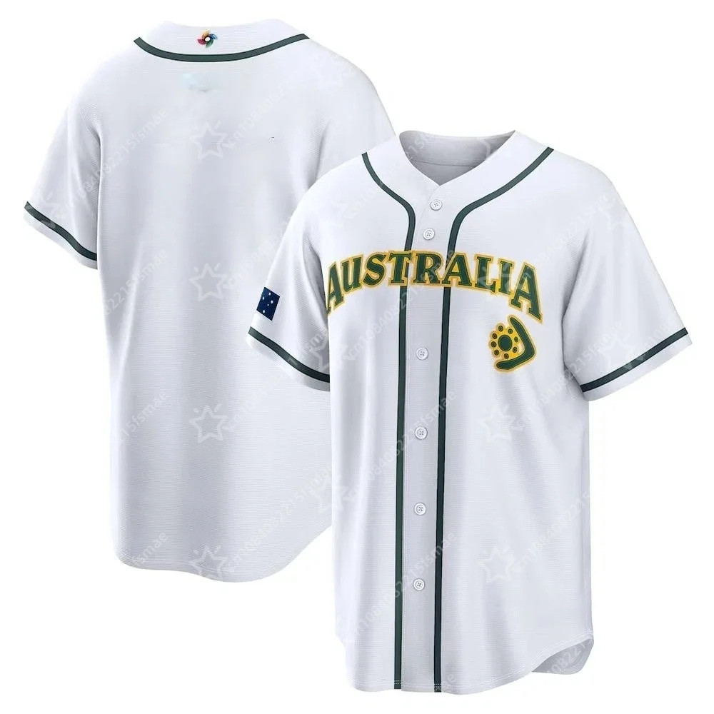 3d PrintingWorld Baseball Classic Australia Team Shirt Mens Kids Uniform PYQ7