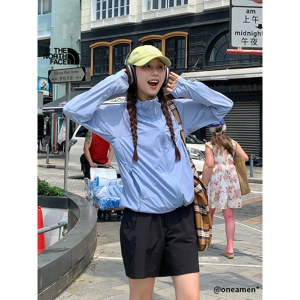 เสื้อแจ็คเก็ต The North Face ผู้หญิง ป้องกันแสงแดด.UPF50+ และกันลม เหมาะสำหรับกีฬากลางแจ้งฤดูร้อน รห