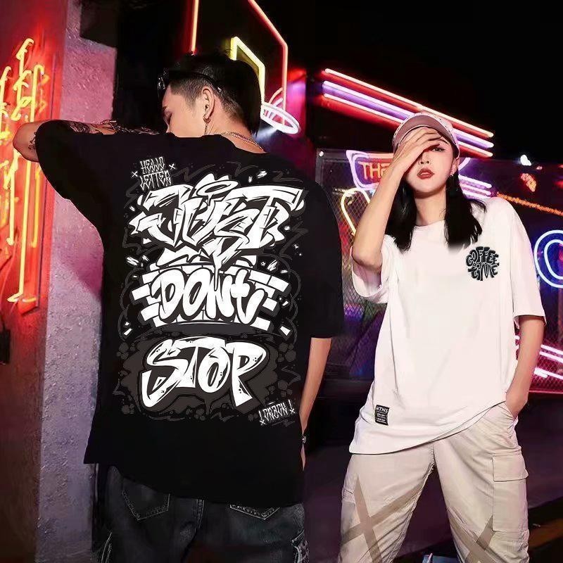 เสื้อยืด_unisex_น่ารัก_พิมพ์ลาย_street_สไตล์เกาหลี_จากไซต์_S_ถึง_3XL_HY4V