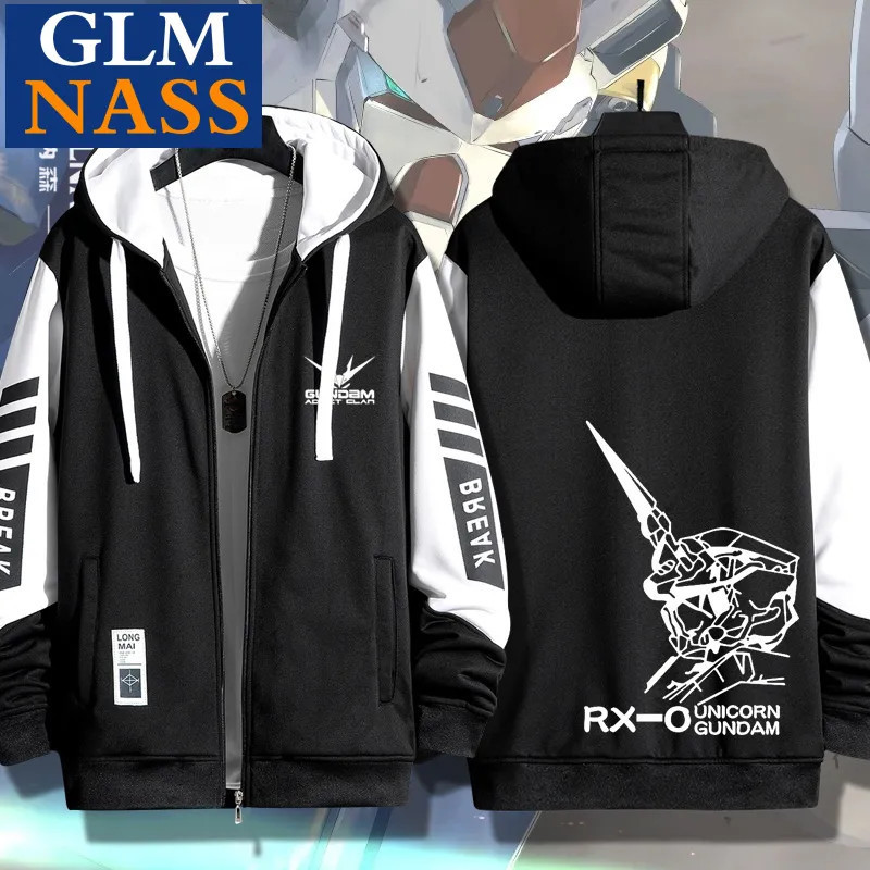 เสื้อกันหนาวแบบฮู้ด.Zip up anime กันดั้ม สำหรับผู้หญิงและผู้ชาย
