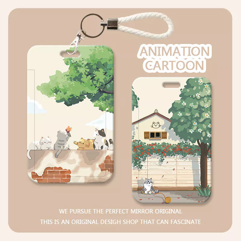 🐱🏠ลายลูกแมว ซองการ์ด ABS เคสแข็งแมว สำหรับบัตรนักเรียนและบัตรรถเมล์ใช้ได้สองแบบ🎀