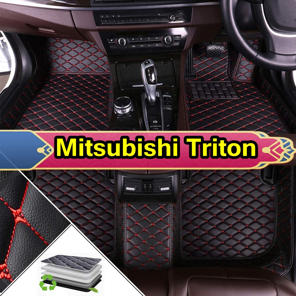 [สินค้ามีบีน์เตรียมจัดส่ง] พรมรถยนต์ในรถยนต์ (Mitsubishi Triton) พรมปูพื้นกันน้ํา พรมรถยนต์ พรมปูพื้