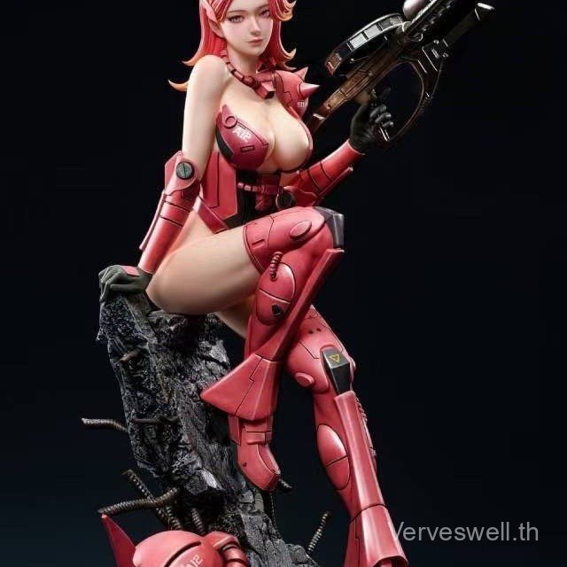 Anime Peripheral Two-Dimensional Beautiful Girl Statue Zaku Ornament Machine Girl Case Model Gift So