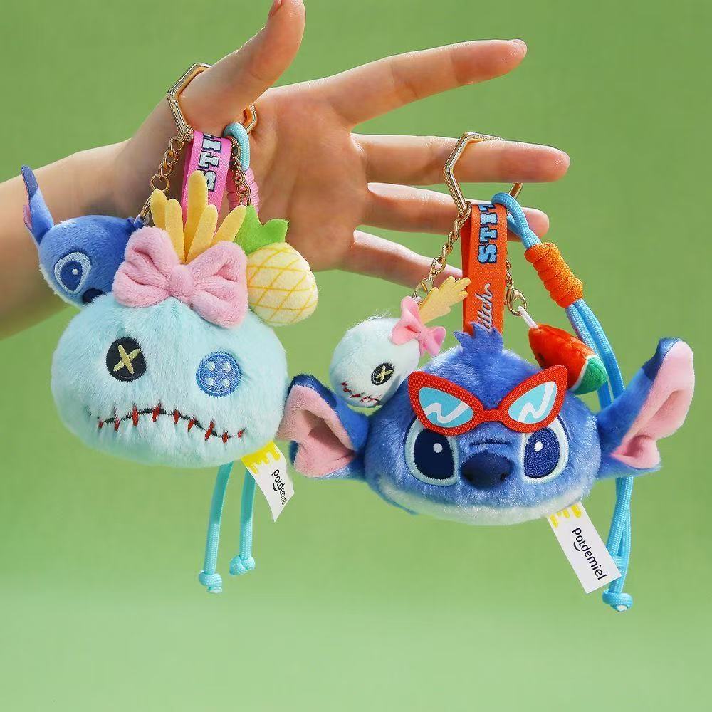 พวงกุญแจตุ๊กตา Disney Lilo & Stitch อุปกรณ์เสริมที่สร้างสรรค์ที่สามารถตกแต่งกระเป๋าและปากกาได้